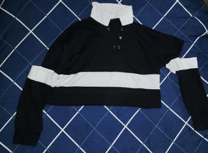 Black & White Cropped Top