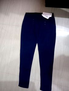 Navy Blue Studded Leggings