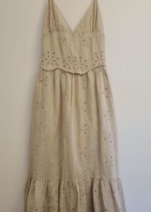 Zara Original Boho Embroidered Maxi Dress