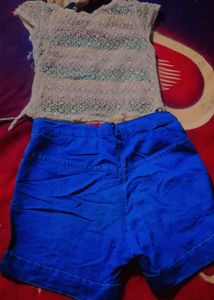 Girl Wear Divider One Short  With Two Top