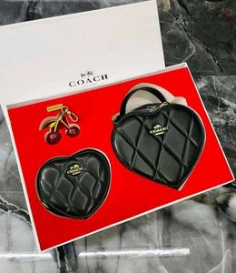 COACH HEART BAG GIFT SET PREMIUM WD BOX