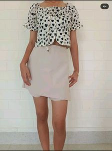 Heart Print Crop Top