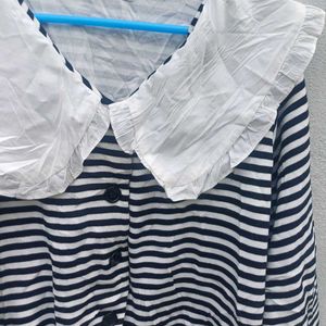 striped women korean  top