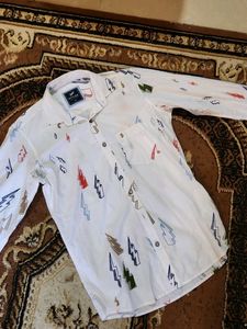 White Shirt With Small Patterns