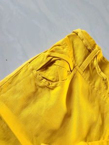 Yellow Tie Waist Pants