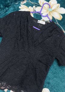 Elegant Black Lace Top