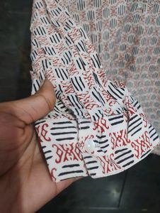 Fabindia Offwhite Top With Front Open Bottons