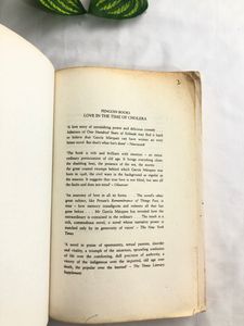 Love In The Time Of Cholera Fiction Book