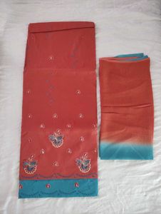 Suit Dress Material for Women, Red