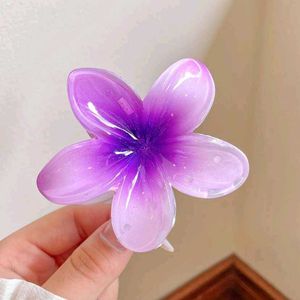 korean multicolor flower hair clip