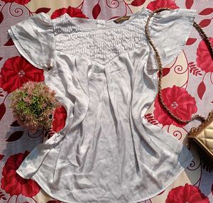 Vintage Cottage-Core Satin Top