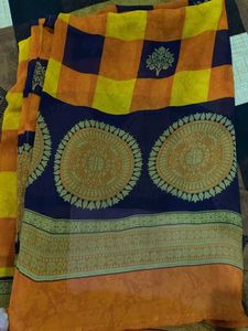 Elegant Orange Saree