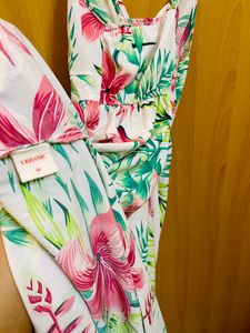 Urbanic White Floral Adjustable Strap Maxi Dress