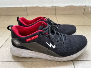 Red and Black Coloured Running Shoes