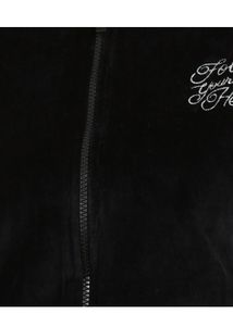 Velvet Cropped Hoodie