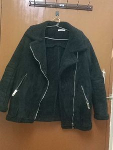 Black Faux Shearling Jacket