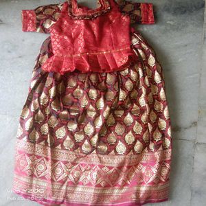 Party Wear Pattu Skirt