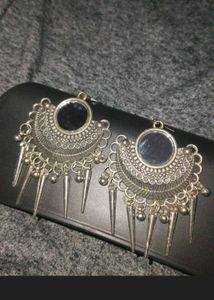 Trendy Oxidized Earrings 🤍💫