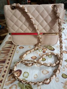 Beige Crossbody Bag very preety
