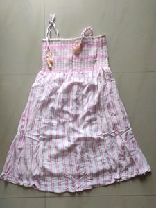 Pink Dress With 2 Sides Pocket