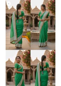 Chiken Work Sarree saree with blouse
