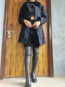 Chic Navy Blue Coat