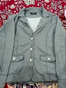 Gray Casual Blazer