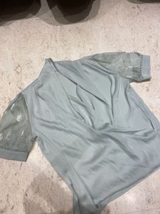 satin cowl neck top