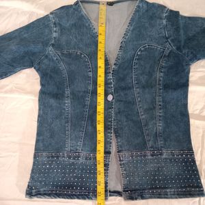 Women Denim Blazer.