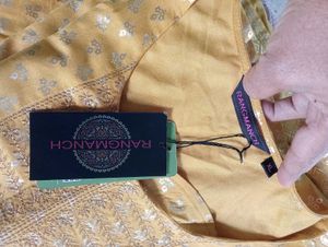 Elegant Yellow Ethnic Anarkali Kurta