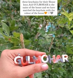 Resin Name Keychain Customized