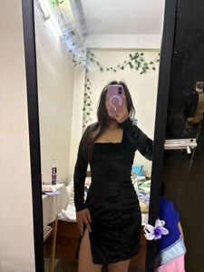 Black Velvet Mini Dress