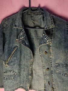 Denim Jacket with Studs
