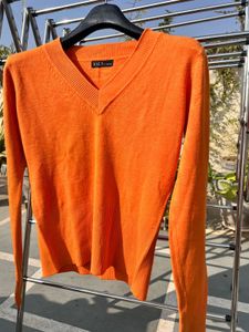 Stylish Orange Knit Sweater