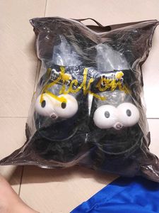 Women Cartoon Eye Black Slides – “Fruit Summer”