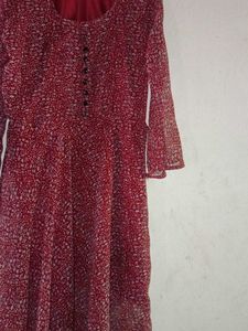 Red Printed Dress