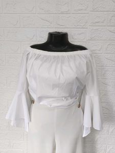 Imported Offshoulder White Top