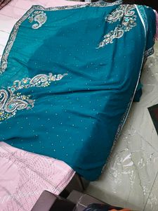 Elegant Teal Saree