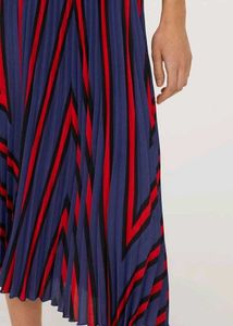 H&amp;M Striped Pleated Skirt