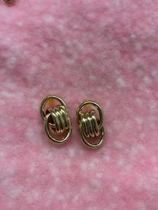 Two Pairs Of Gold Earrings