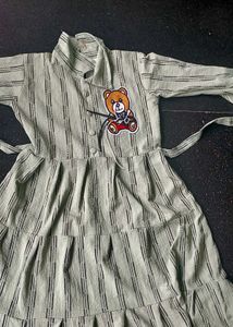 Cute Bear Striped Dress