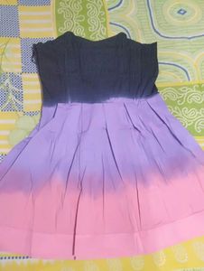 Ombre Fit & Flare Midi Dress