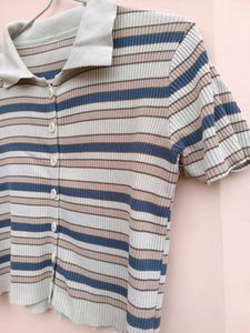 Koren ribbed cardigan top