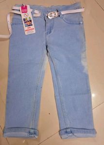Denim Jean With Weist Belt