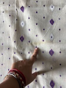 pure cotton needle jamdani saree