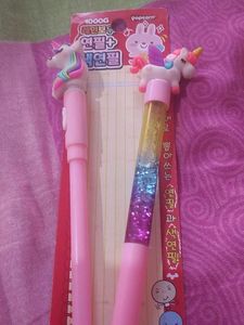 Unicorn Pens (2) 1. Lava Lamp 2.Torch Pen