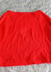 Amy made in korea Bright Orange cropped sweater