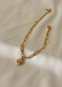 Gold Shell Charm Bracelet