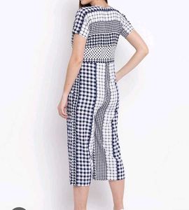 White With Blue Striped Dresses (Women's)