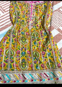 sharara suit mustard Yellow